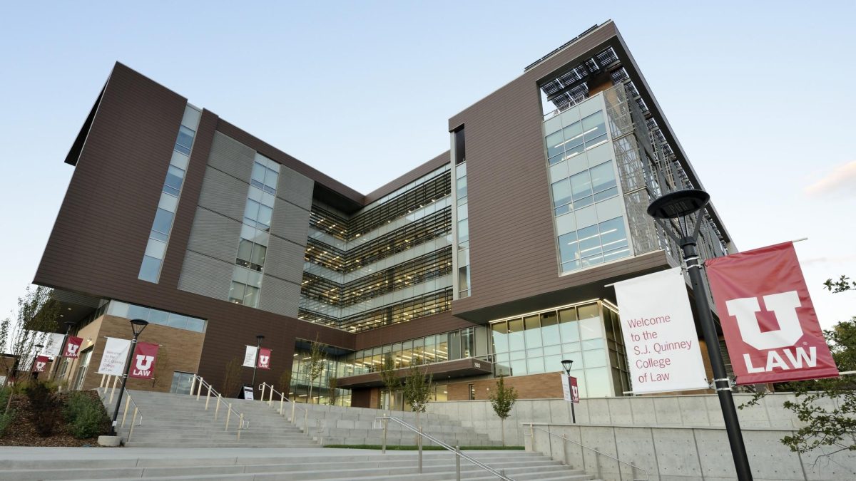 The S.J. Quinney College of Law building on the University of Utah campus in Salt Lake City, Utah, on November 20, 2018. (Photo via the Daily Utah Chronicle archive)