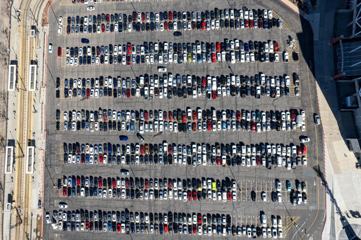 The Stadium Parking Lot on University of Utah campus in Salt Lake City on Wednesday, Feb. 28, 2024. (Photo by Xiangyao “Axe” Tang | The Daily Utah Chronicle)