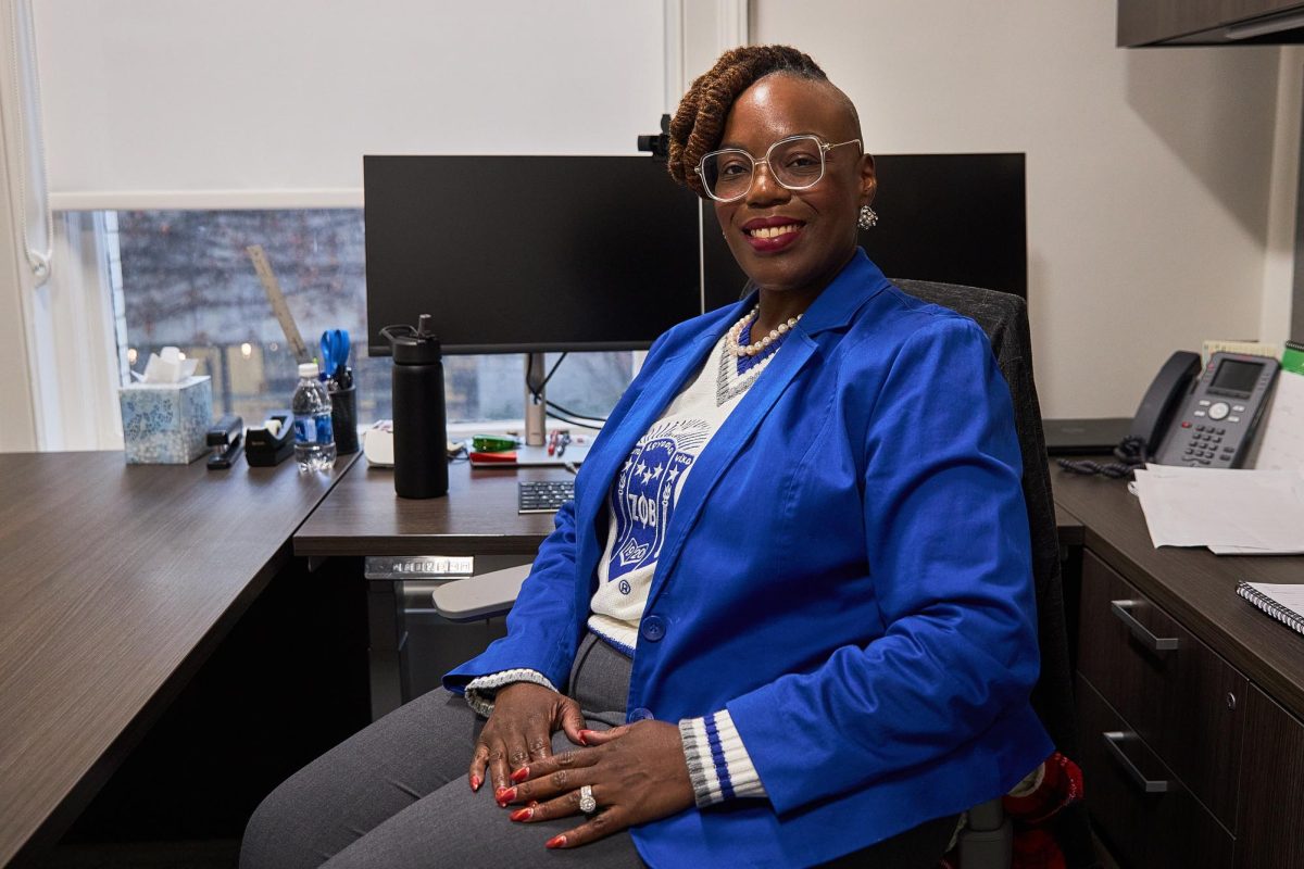 Dr. Sherrá Watkins, Associate Vice President for Health and Wellness at the University of Utah, poses for a portrait in her office in the John R. Park building at the University of Utah on Jan. 26, 2024. (Photo by Luke Larsen | The Daily Utah Chronicle)