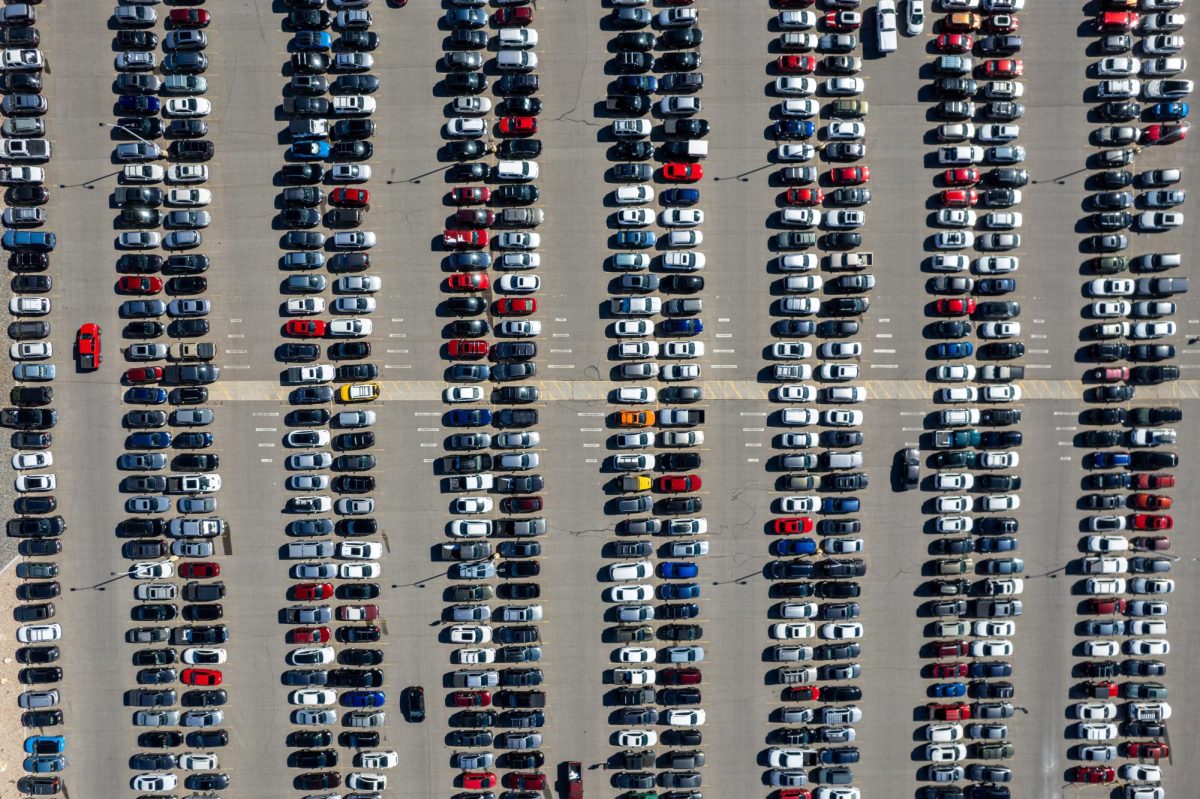 The MEB Parking Lot on the University of Utah campus in Salt Lake City on Feb. 28, 2024. (Photo by Xiangyao “Axe” Tang | The Daily Utah Chronicle)