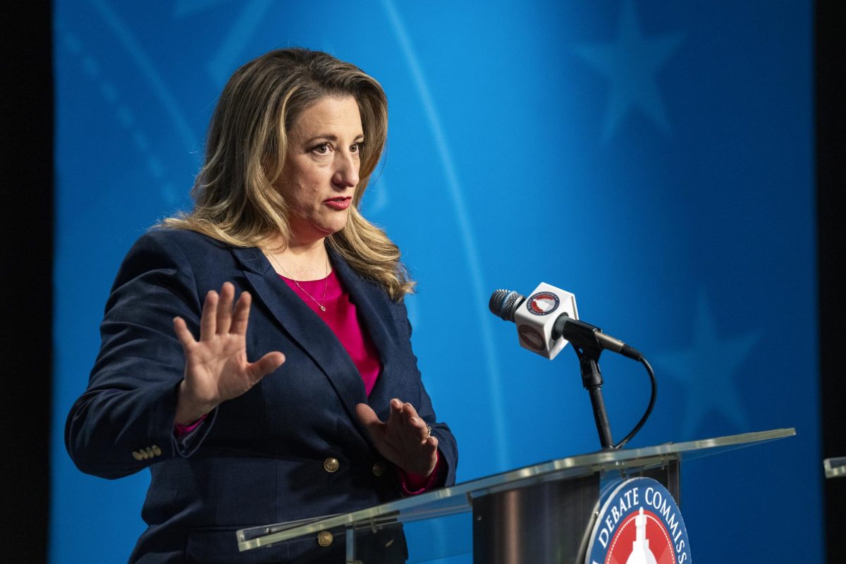 Rachel Terry during the Republican Primary Debate for Attorney General (Photo by Rick Egan | The Salt Lake Tribune)