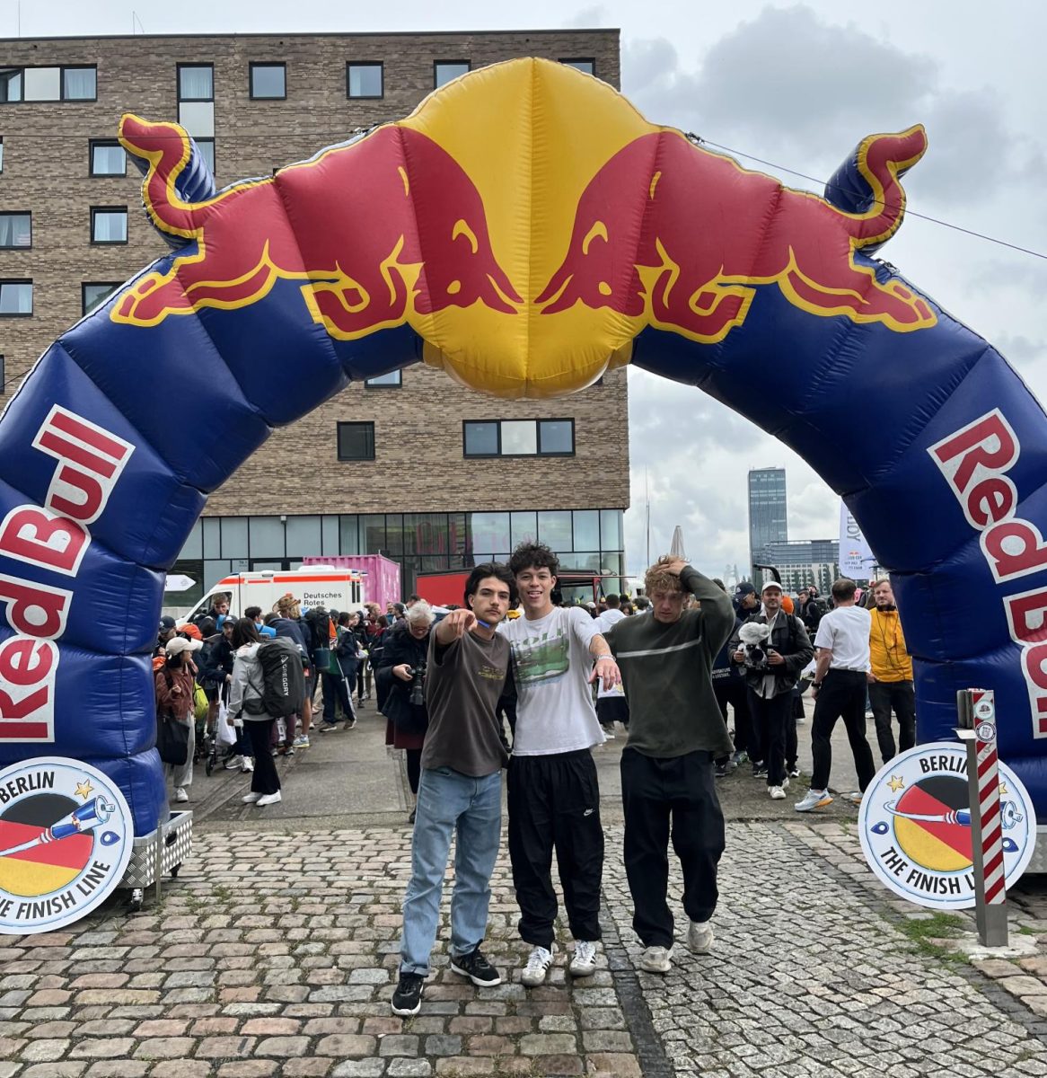 The Connoisseurs at the Red Bull Can You Make It finish line in Berlin, Germany on May 28, 2024. (Photo Courtesy of Zuni Olivares)