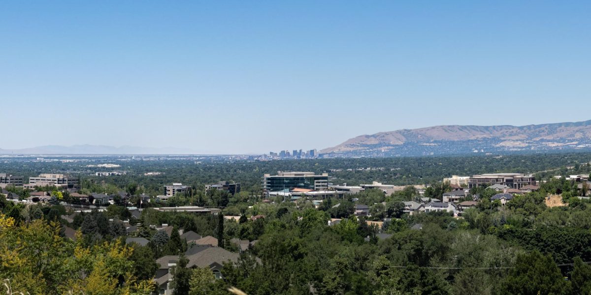Salt Lake City seen from Fort Union Boulevard in Cottonwood Heights, Utah on Thursday, July 4, 2024. (Photo by Xiangyao Axe Tang | The Daily Utah Chronicle)