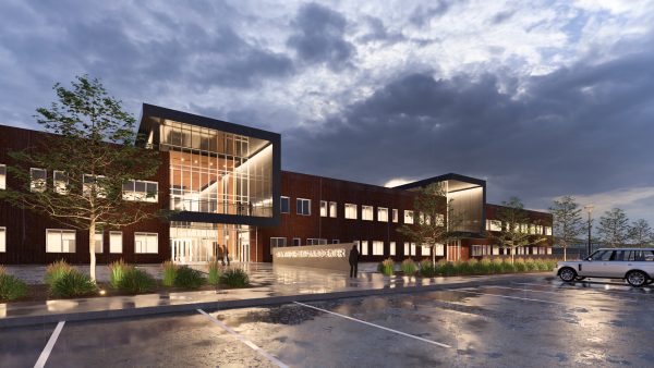 A rendering of the new U.S. Army Readiness Center at Camp Williams, slated to open in the spring of 2026. (Photo curtesy of Elliott Workgroup and Jacobsen Construction). 