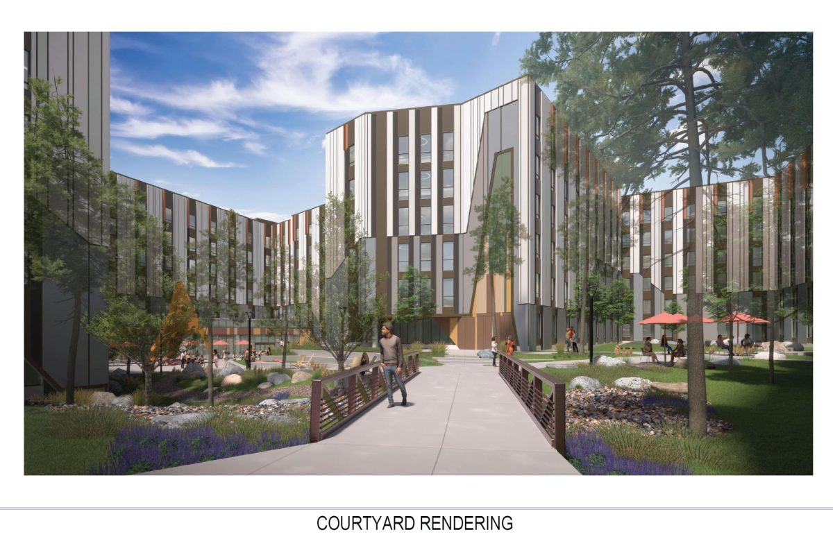 Rendering of the project's courtyard. (Photo courtesy of U Office of Real Estate).