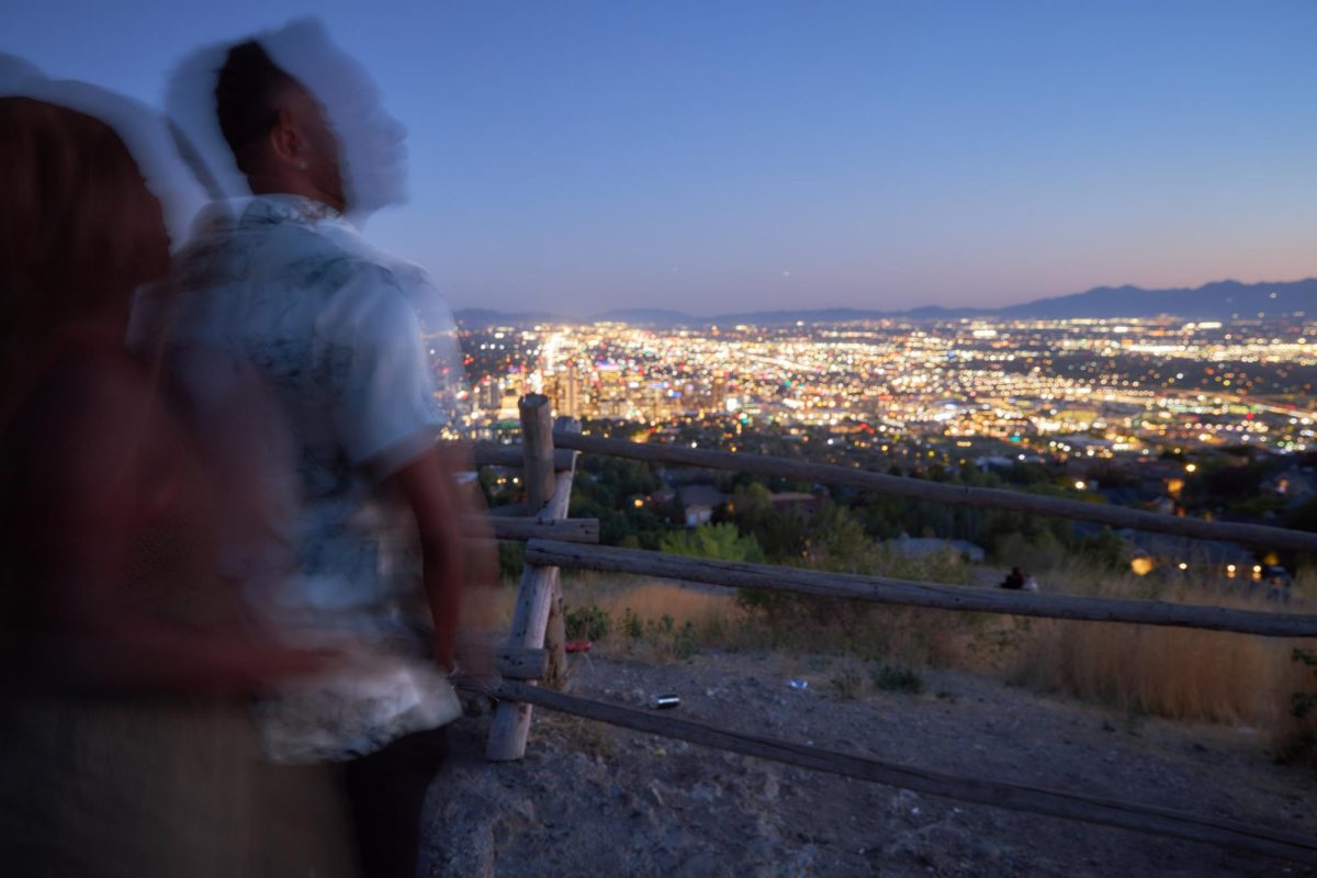 Ensign Peak overlook in Salt Lake City on Wednesday, Oct. 28, 2024. (Photo by Luke Larsen | The Daily Utah Chronicle)