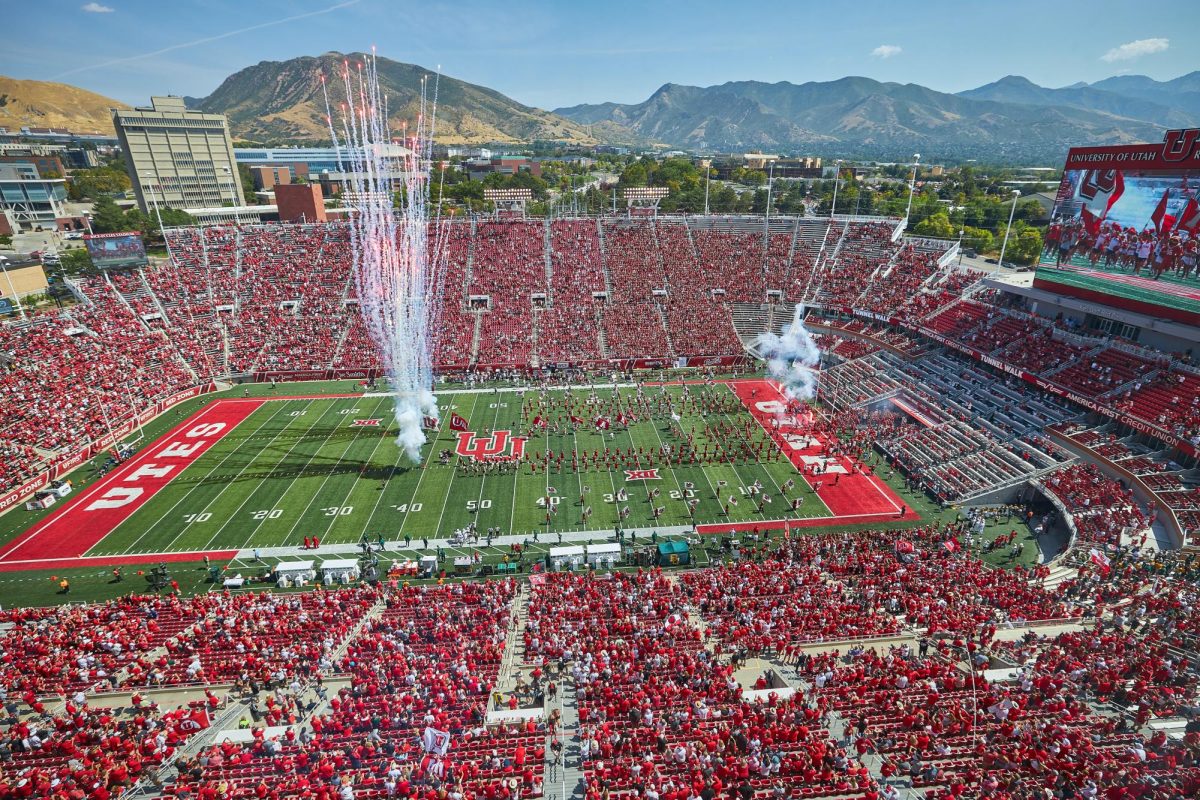 The University of Utah versus Baylor University football game at Rice-Eccles Stadium in Salt Lake City on Saturday, Sept. 7, 2024. (Photo by Luke Larsen | The Daily Utah Chronicle)