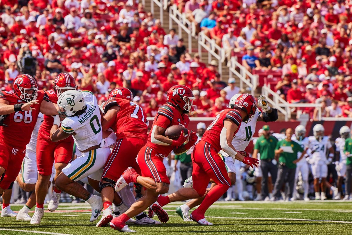 University of Utah running back Micah Bernard (2) during the University of Utah versus Baylor University football game at Rice-Eccles Stadium in Salt Lake City on Saturday, Sept. 7, 2024. (Photo by Luke Larsen | The Daily Utah Chronicle)