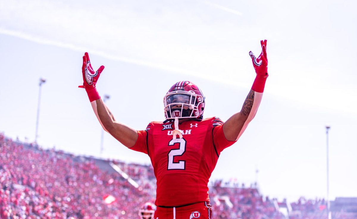 Utes running back Micah Bernard (2) during the home football game against Baylor University at Rice-Eccles Stadium in Salt Lake City on Saturday, Sept. 7, 2024. (Photo by Samantha Lazenby | The Daily Utah Chronicle)