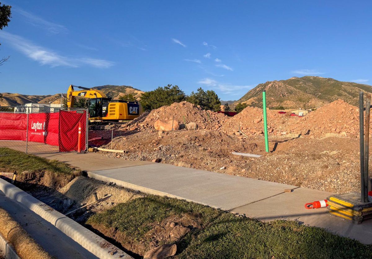 Construction at the University of Utah’s new America First Ballpark in Salt Lake City on Tuesday, Sept. 17, 2024. (Photo by Samantha Lazenby | The Daily Utah Chronicle)