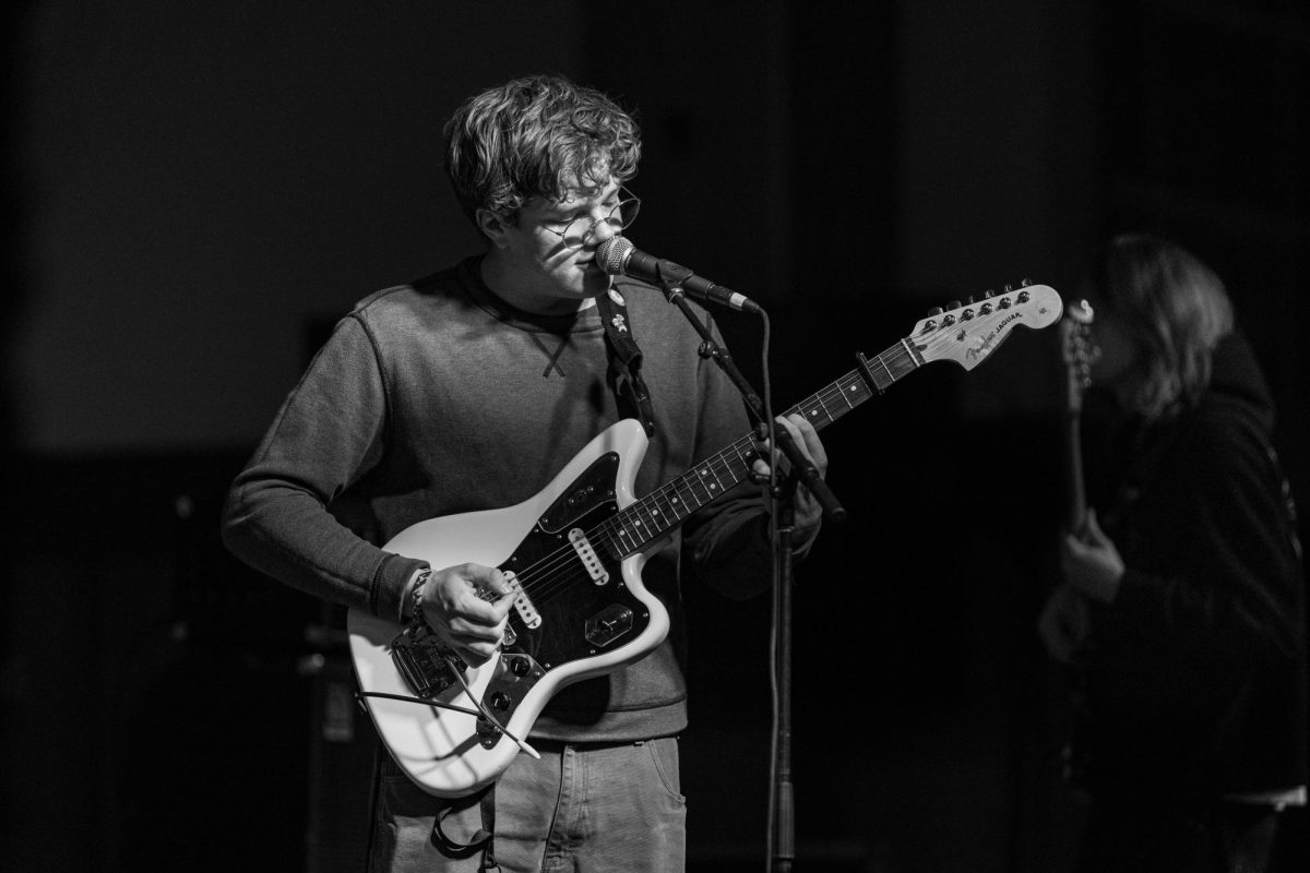 Sam Hurtado, lead singer of Hurtado, performs at RedFest at the University of Utah in the A. Ray Olpin Student Union Ballroom in Salt Lake City on Nov. 15, 2024. (Photo by Addy Cowley | The Daily Utah Chronicle)