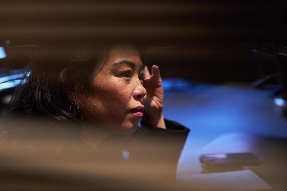 Newly elected state legislature representative Hoang Nguyen converses with the Daily Utah Chronicle Journalist Grace Maya in Salt Lake City, Utah on Monday, Nov. 18, 2024. (Photo by Luke Larsen | The Daily Utah Chronicle)