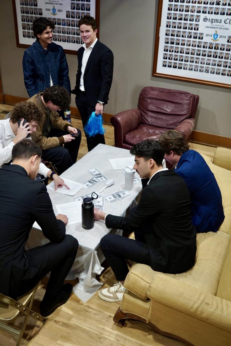 The Sigma Chi Call-A-Thon for the Huntsman Cancer Institute on Feb. 19, 2025 in Salt Lake City. (Photo by Fiona Murray | The Daily Utah Chronicle)
