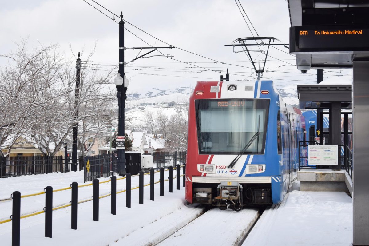 UTA TRAX system. (Courtesy of The Daily Utah Chronicle archives)