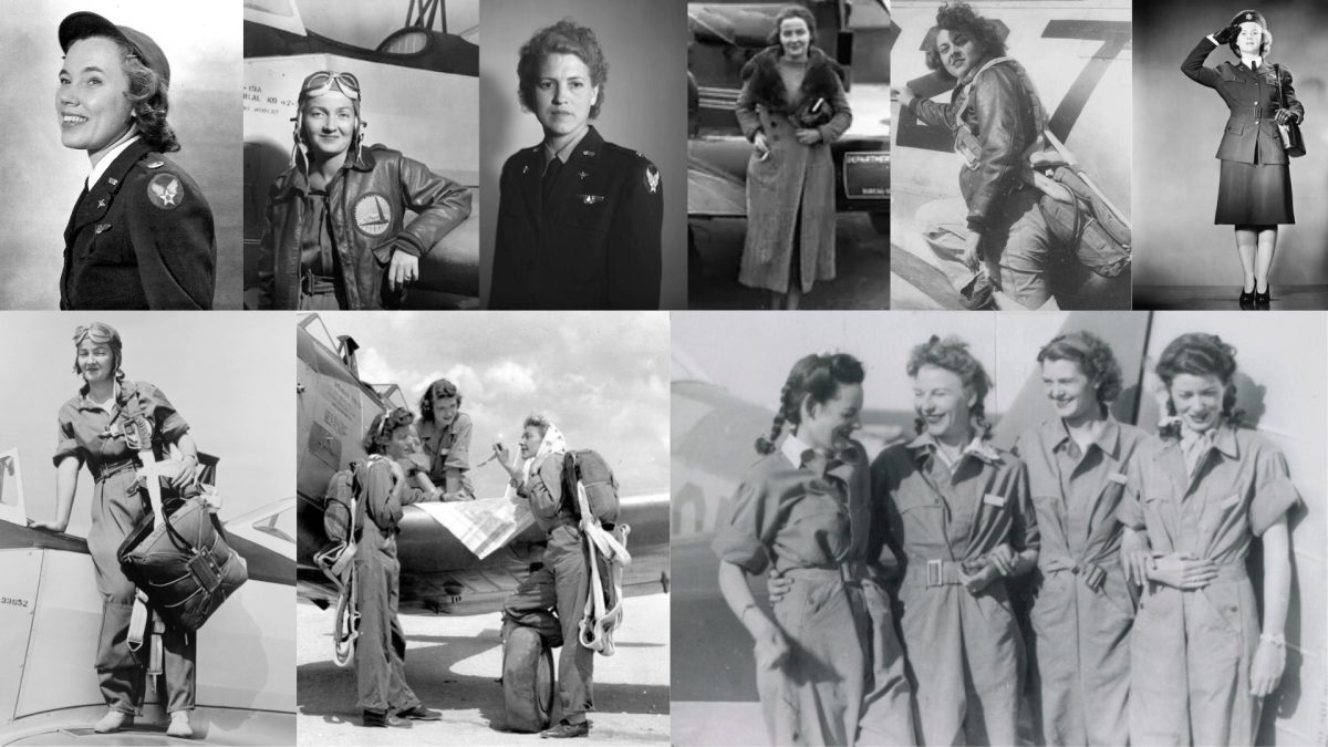 Women part of the WASP in the 1940s, a collage that inspired "Weapon in Waiting." (Courtesy of Abigail Rebekah)