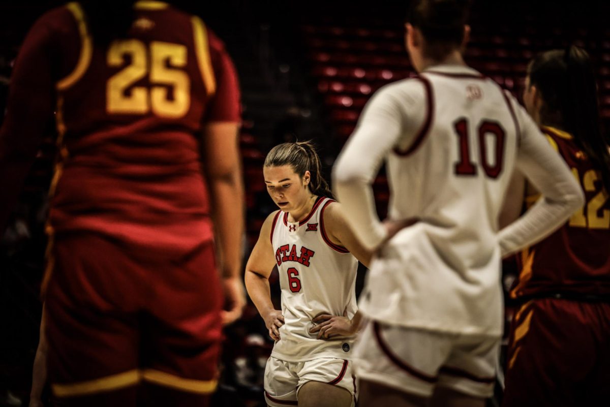 University of Utah forward Evelina Otto (6) at the free throw line versus Iowa State at the Jon M. Huntsman Center on Feb. 7, 2026. (Photo by Collyn Cowles | The Daily Utah Chronicle)