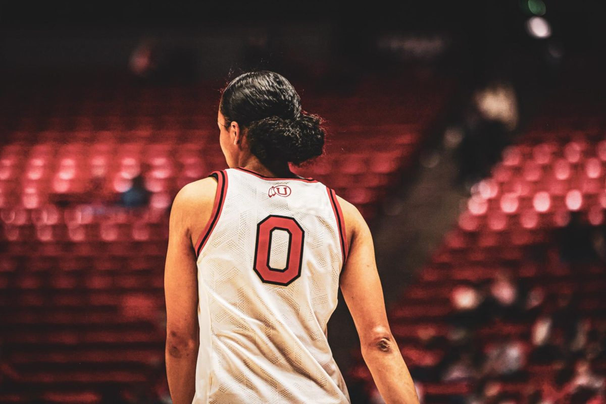 University of Utah guard Lani White (0) versus Iowa State at the Jon M. Huntsman Center on Feb. 7, 2026. (Photo by Collyn Cowles | The Daily Utah Chronicle)