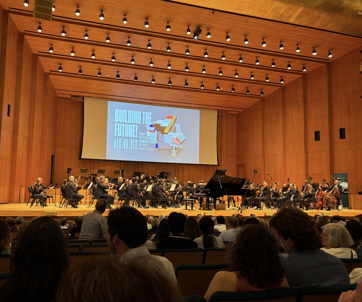 The Utah Symphony prepares to perform with the five young artist finalists at Abravanel Hall on June 29, 2026. (Photo by Elise Golightly)